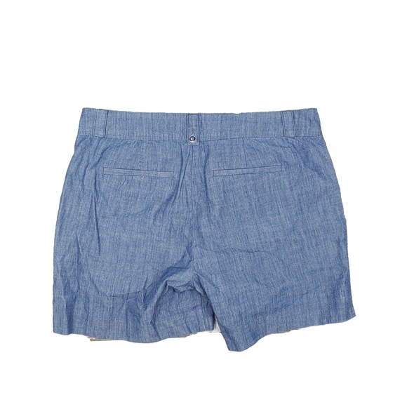 NWT Isaac Mizrahi Womens 8 Trouser Short Indigo Chambray Shorts - Picture 3 of 5